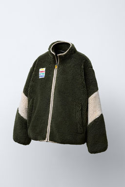 FAUX SHEARLING FLEECE-LINED JACKET - Zara фото 2