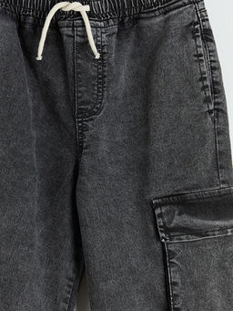 Loose Fit Erkek ?ocuk Kargo Jean Pantolon