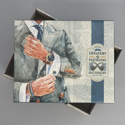 Коробка складная Сильному и надежному, 31,2 х 25,6 х 16,1 см - Дарите счастье фото 3