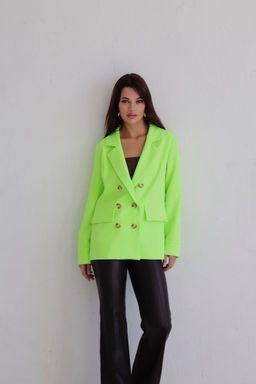 10557 Жакет двубортный неоново-зелёный - Martichelli фото 20