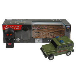Технопарк. Машина р/у "УАЗ Hunter. Армия России" 15 см, свет, зеленый, кор. арт.HUNTER-15RCARR-GN