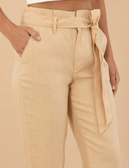 Bej Carrot Fit Keten Pantolon - Pierre cardin фото 5