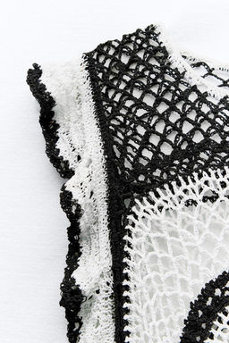 RUFFLED CROCHET TOP - Zara фото 8