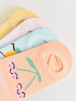 Desenli K?z ?ocuk Patik ?orap 5li - Waikiki фото 3