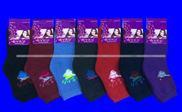 Цена за 12 пар. Термоноски женские внутри махра "ОЛЕНИ" арт. 716 (613)