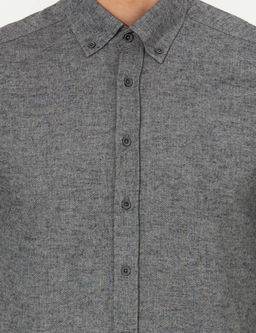 Gri Slim Fit Uzun Kollu G_mlek