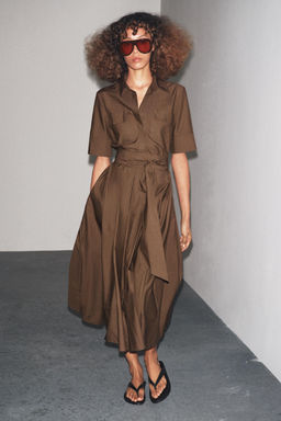 ZW COLLECTION POPLIN DRESS - Zara фото 10