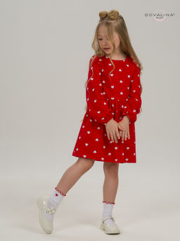 Платье Моана белые сердца на красном - Sovalina фото 23