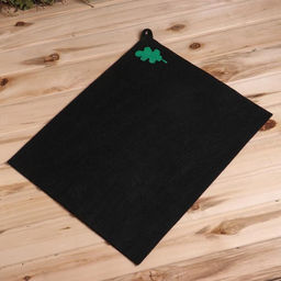 Коврик - сидушка для бани и сауны с аппликацией «Дубовый лист», 50×40 см, полиэфир, чёрный