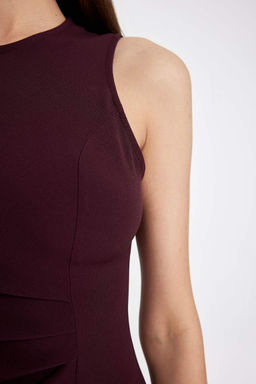 Облегающее платье миди без рукавов - Defacto фото 5