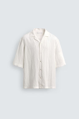 CAMISA JACQUARD RAYAS / Blanco - Zara фото 7