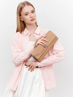 LACCOMA клатч PLB1893-бежевый эко кожа