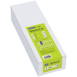 Пружины пласт. для переплета 8мм, белые, комплект 100 шт. (PC7000, OfficeSpace) для сшивания 21-40л.