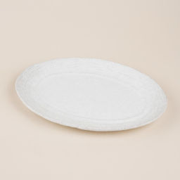 Блюдо SL Home «Арена Бланка», 34×24 см, керамика, белое