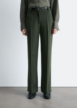 Pantalones rectos con pliegues marcados - H&m фото 7