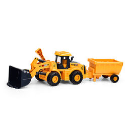 Трактор "Строитель" с прицепом, в коробке