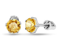 Серьги, цитрин, СПН4184