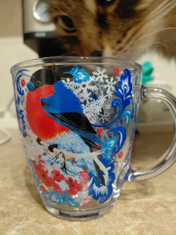 Кружка для чая 350мл. арт.2025-Д Снегири на рябине #НовыйГод - Декостек фото 4