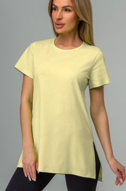 Женская удлиненная футболка с разрезами Happyfox