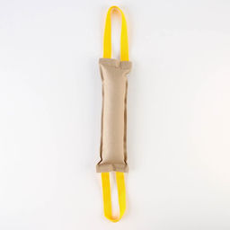 Игрушка-кусалка с 2 ручками, холща, 28 х 8 см - Пушистое счастье фото 3