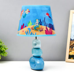 Настольная лампа с абажуром RISALUX «Русалки», Е14, 15 Вт, 25×25×38 см