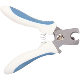 Когтерез для животных "ЛАПУСИКИ", коллекция БРО, прорезиненная ручка, цвет белый/голубой, 5.5*15.5см (блистер)