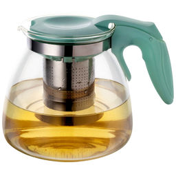 Чайник заварочный MENTOLO, объем 1,1 л, из жаропрочного стекла с фильтром из нержав стали арт.910127