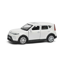 Машина металл KIA soul длина 12 см, двери, багаж., инерц, белый