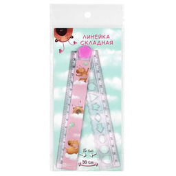 Линейка , арт.72658/ 500 КАПИБАРА-МИЛАШКА (15-30 см, полистирол, стикер с полноцветной запечаткой, п