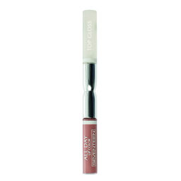 Жидкая стойкая помада-блеск All day lip color & top gloss, 02 Розовый беж 51191002