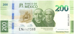 Банкнота 200 песо 2022 года Мексика