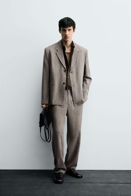 TEXTURED SUIT BLAZER