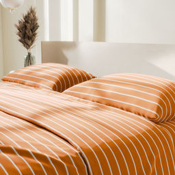 Постельное бельё Этель Евро Mustard stripes 200х217см, 220х240см, 70х70см-2 шт, 100% хлопок,поплин фото 6