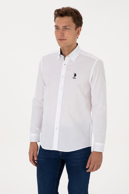 Erkek Beyaz Uzun Kollu G_mlek - U.s. polo assn фото 3