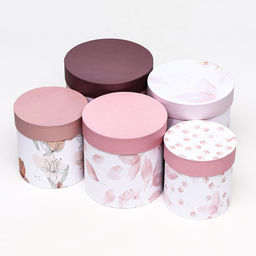 Набор шляпных подарочных коробок 5 в1 Легкость, 20?20 - 15?15 см