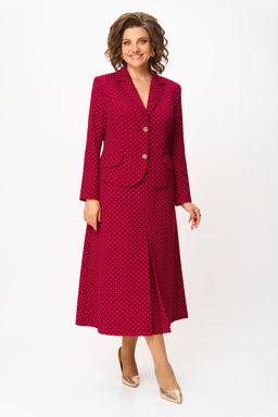 Костюм Svetlana Style 2140 бордовый+горох