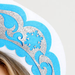 Кокошник карнавальный «Снегурочка», из фетра