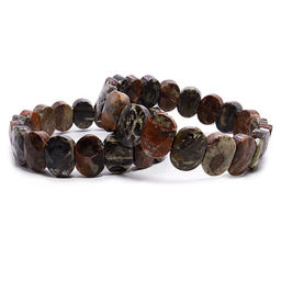 Браслет из камня Пейзажная яшма символ удачи, достатка и благополучия