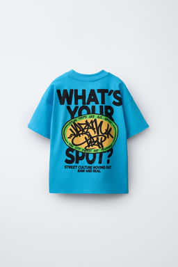 CAMISETA ESTAMPADO GRAFFITI / Azul - Zara фото 2