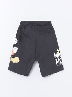 Beli Lastikli Mickey Mouse Bask?l? Erkek ?ocuk ?ort