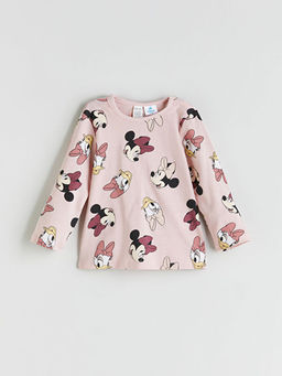 Minnie Mouse Bask?l? K?z Bebek Pijama Tak?m