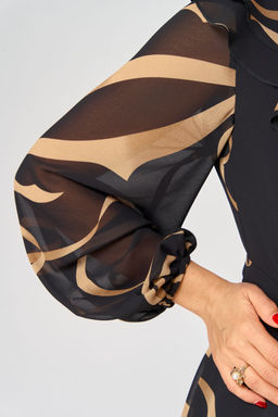 Платье EVA GRANT 7297В принт ленты