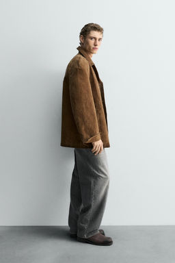 LIMITED EDITION SUEDE LEATHER JACKET - Zara фото 4