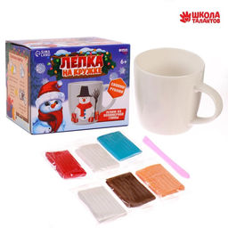 Набор для декора кружки полимерной глиной Весёлый снеговик - Школа талантов фото 4