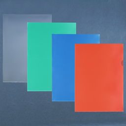 Набор папок-уголков А4, 100 мкм, Calligrata Выгодные, прозрачные, 5 штуки, микс