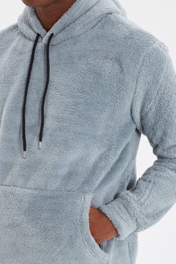 TRENDYOL MAN Fume Regular/Normal Kesim Kapusonlu S?cak Tutan Pelus Sweatshirt TMNAW20SW0090 - Trendyolmilla фото 3