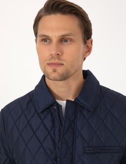 Lacivert G_mlek Yaka Mont