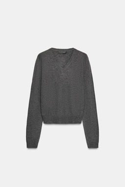 WOOL V-NECK SWEATER - Zara фото 5
