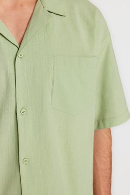 TRENDYOL MAN Yesil Oversize Fit Yazl?k Pamuklu Gomlek TMNSS23GO00080 - Trendyolmilla фото 12