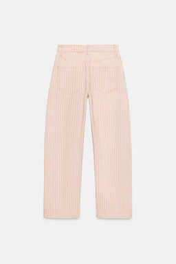 JEANS ZW COLLECTION ANKLE RELAXED RECTOS TIRO MEDIO RAYAS / Rosa - Zara фото 7
